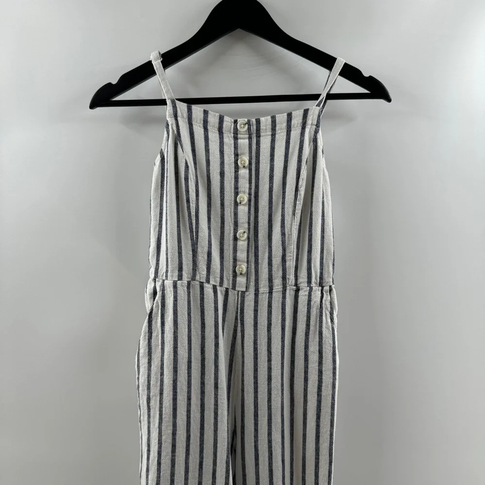 Old Navy Blue & White Striped Tank Jumpsuit – Women’s S - Picture 2 of 9
